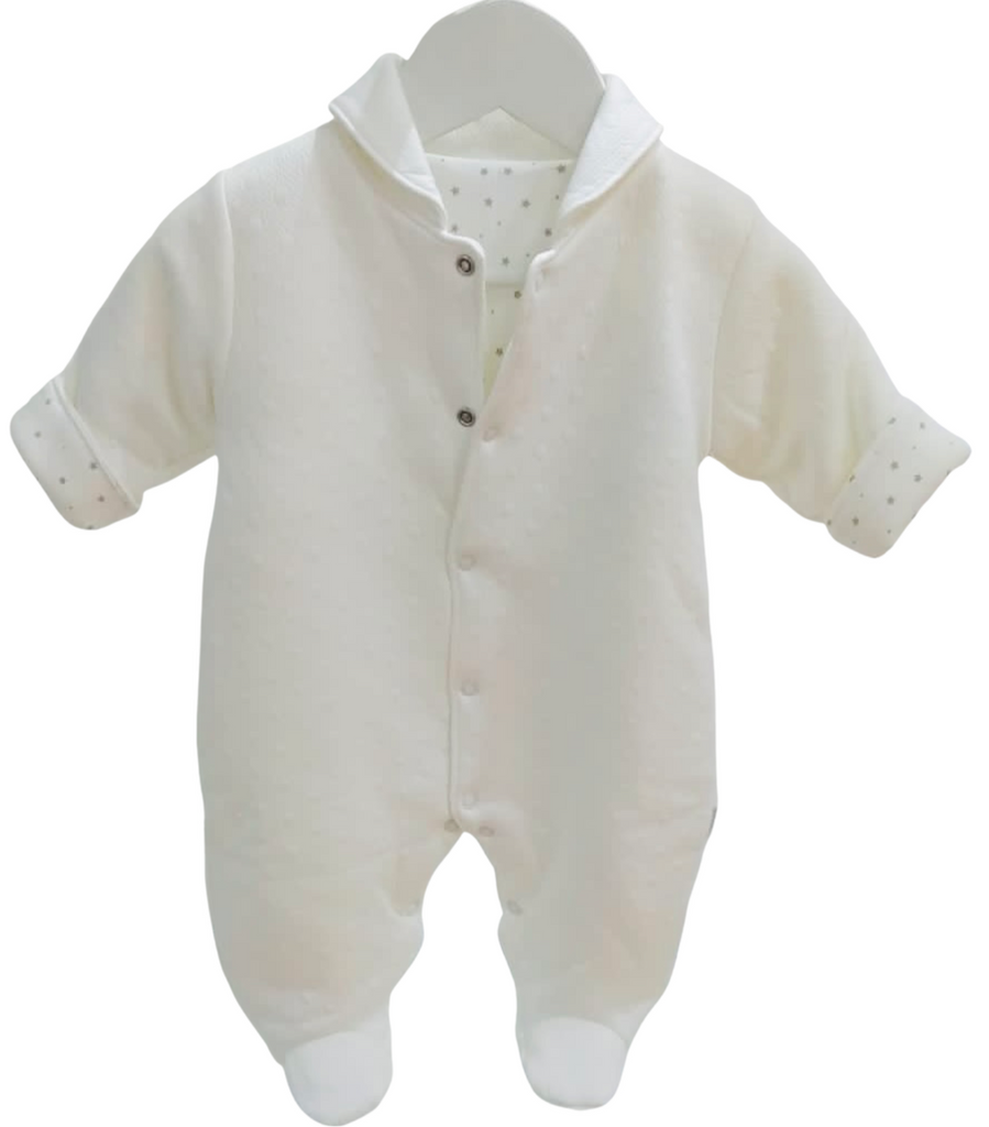 Enterizo acolchado reversible blanco