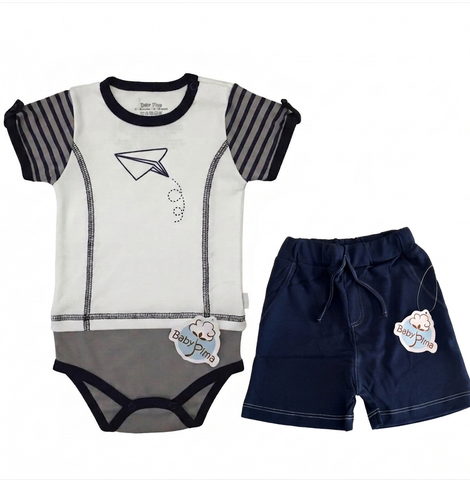 Conjunto avión azul