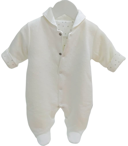 Enterizo acolchado reversible blanco
